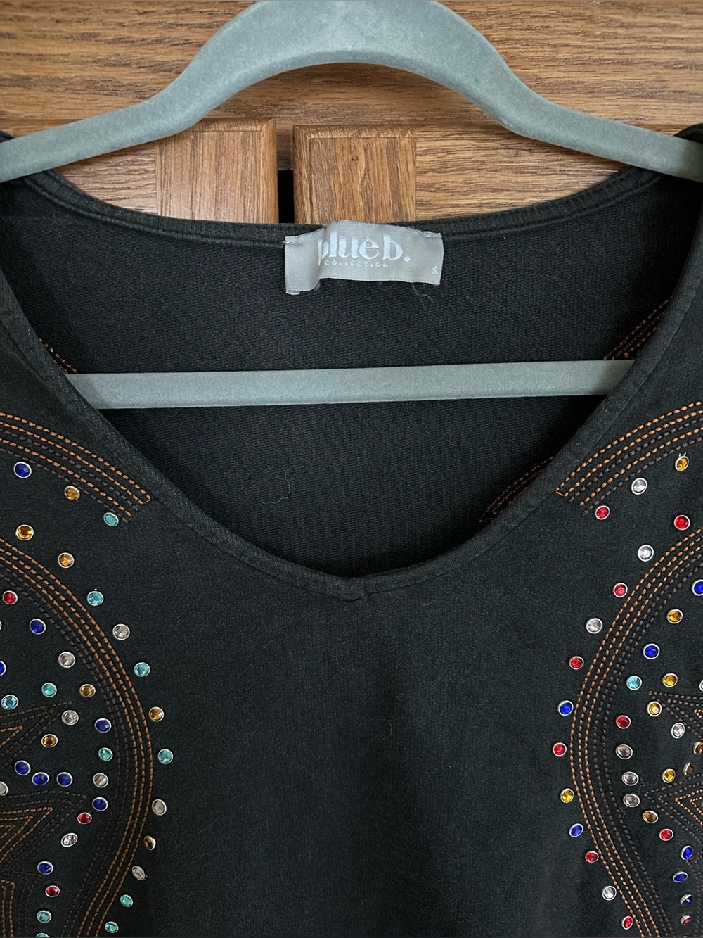 Blue B Western Rhinestone Top - Picture 3 of 6